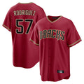 Arizona Diamondbacks #57 Eduardo Rodriguez Player Red Jereymy Home Game Stitched Jerseys