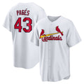 St. Louis Cardinals #43 Pedro Pag¨¦s White Jereymy Home Replica Jersey