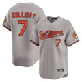 Baltimore Orioles #7 Jackson Holliday Player Gray Jereymy Limited Home Game Stitched Jerseys
