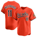 Baltimore Orioles #11 Jordan Westburg Orange Jereymy 2025 2nd Alternate Limited Cool Base Stitched Jersey