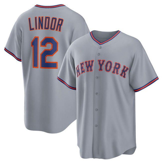 New York Mets #12 Francisco Lindor Gray Jereymy 2025 Limited Stitched Jersey
