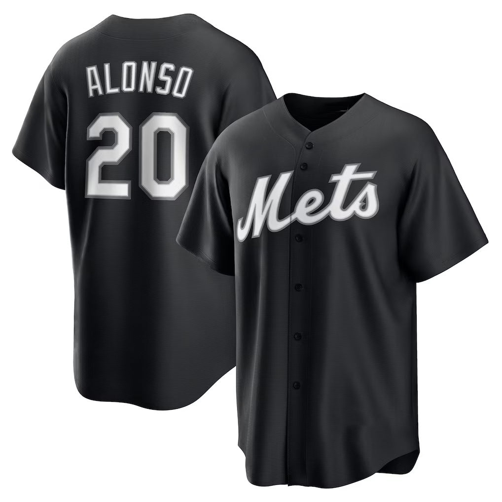 New York Mets #20 Pete Alonso Black Jereymy Replica Player Jersey