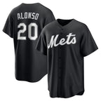 New York Mets #20 Pete Alonso Black Jereymy Replica Player Jersey
