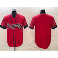 Atlanta Braves Blank Red Jereymy City Connect Cool Base Stitched Jersey