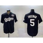 Los Angeles Dodgers #5 Freddie Freeman Black Jereymy 2024 World Series Cool Base Stitched Jersey 2