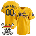Custom New York Yankees x One Piece Gold Jereymy Vapor Premier Limited Jersey - Stitched