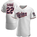 Minnesota Twins #22 Miguel Sano White Jereymy Home Authentic Player Jersey