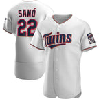 Minnesota Twins #22 Miguel Sano White Jereymy Home Authentic Player Jersey
