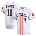 Houston Astros #11 Cam Smith White Jereymy Home Limited Player Jersey