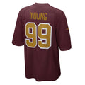 W.Football Team #99 Chase Young Burgundy Jereymy Alternate Game Jersey