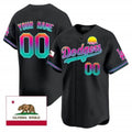 Custom Los Angeles Dodgers 2024 Los Angeles City Style Vapor Premier Limited Jersey ¨C Black Jereymy