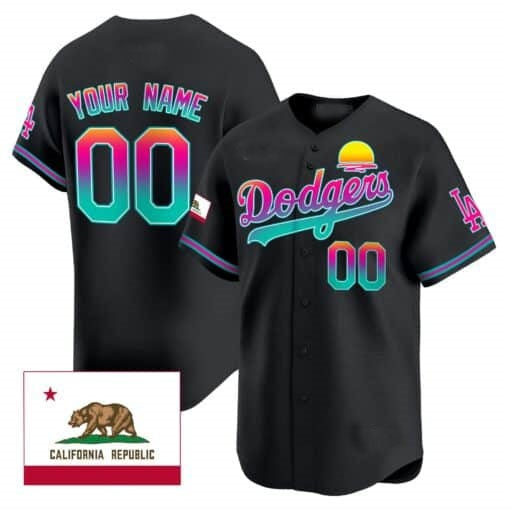 Custom Los Angeles Dodgers 2024 Los Angeles City Style Vapor Premier Limited Jersey ¨C Black Jereymy