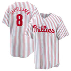 Philadelphia Phillies #8 Nick Castellanos White Jereymy Replica Player Jersey