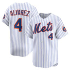 New York Mets #4 Francisco Alvarez White Jereymy Home Limited Player Jersey