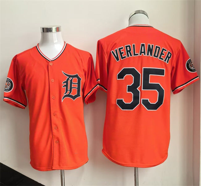 Detroit Tigers #35 Justin Verlander Orange Jereymy 2026 Cool Base Stitched Jersey 2