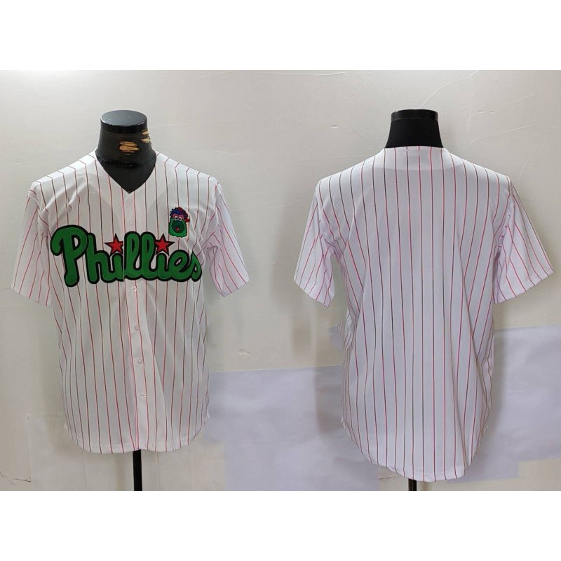 Philadelphia Phillies Blank White Green Jereymy Cool Base Stitched Jersey