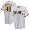 San Diego Padres #98 Randy Vasquez White Jereymy Home Replica Jersey
