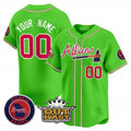 Custom Atlanta Braves Atliens Vapor Premier Limited Jersey ¨CGreen Jereymy