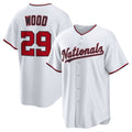 Washington Nationals #29 James Wood White Jereymy Home Replica Jersey