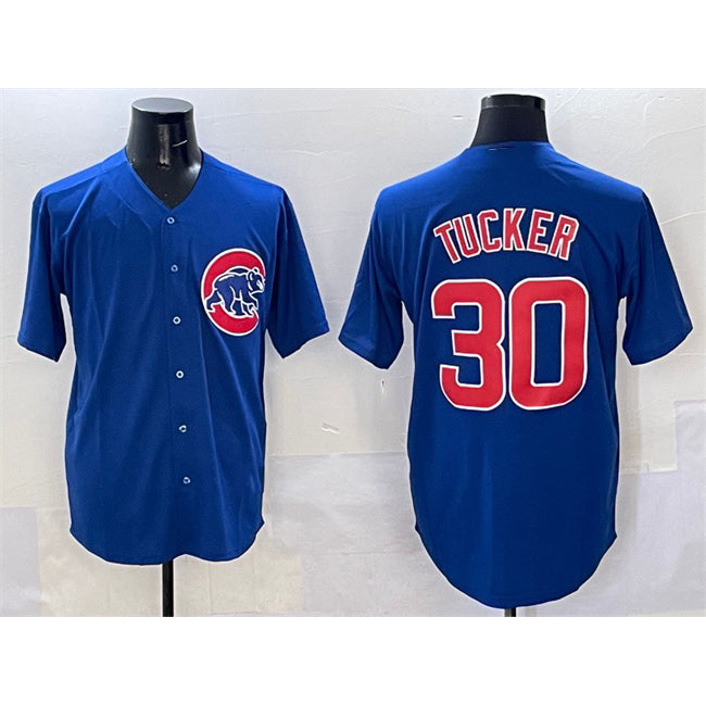 Chicago Cubs #30 Kyle Tucker Royal Jereymy Cool Base Stitched Jersey