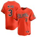 Baltimore Orioles #3 Taylor Ward Player Orange Jereymy Limited Home Game Stitched Jerseys