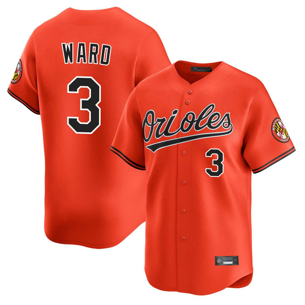 Baltimore Orioles #3 Taylor Ward Player Orange Jereymy Limited Home Game Stitched Jerseys