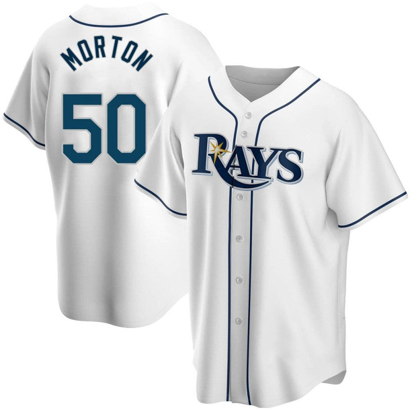 Tampa Bay Rays Replica #50 Charlie Morton White Jereymy Home Jersey