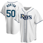 Tampa Bay Rays Replica #50 Charlie Morton White Jereymy Home Jersey