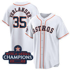 Houston Astros #35 Justin Verlander White Jereymy 2022 World Series Champions Home Stitched Jersey
