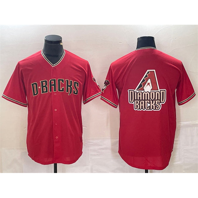 Arizona Diamondbacks Red Jereymy Team Big Logo Cool Base Stitched Jerseys
