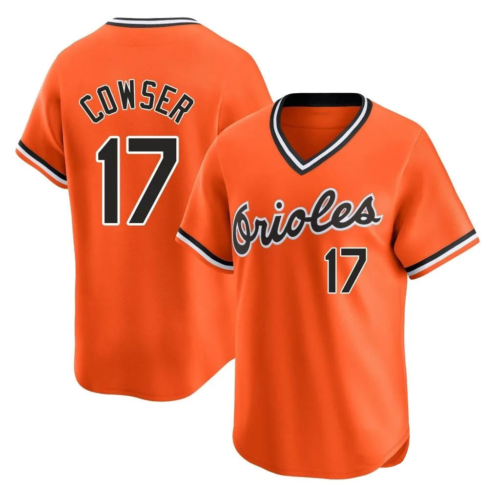Baltimore Orioles #17 Colton Cowser Player Orange Jereymy T-shirt Limited Home Game Stitched Jerseys