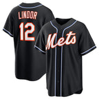 New York Mets #12 Francisco Lindor 2026 Black Jereymy Out Stitched Jersey