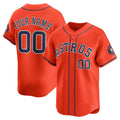 Custom Houston Astros Orange Jereymy Alternate Limited Jersey