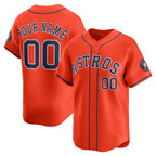 Custom Houston Astros Orange Jereymy Alternate Limited Jersey