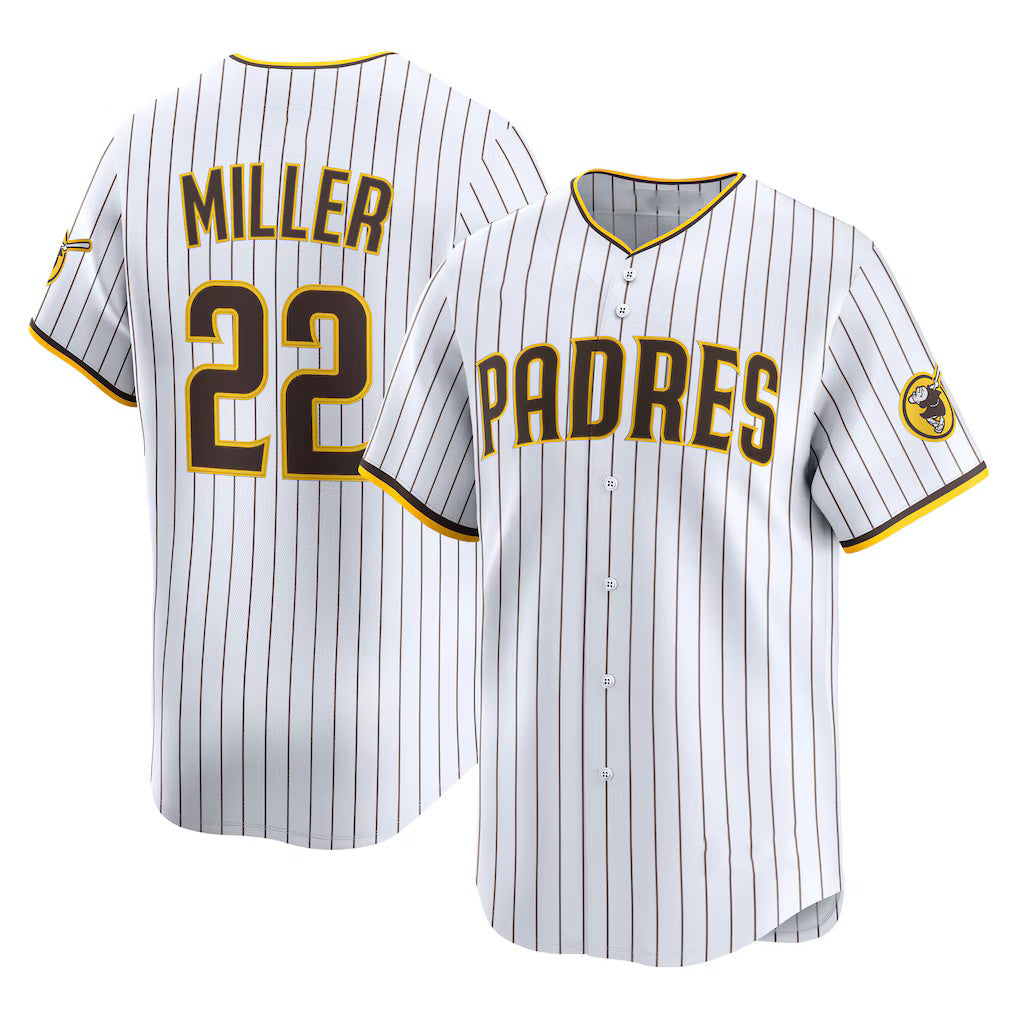 San Diego Padres #22 Mason Miller White Jereymy Home Limited Player Jersey