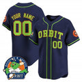 Custom Houston Astros Orbit Patch Vapor Premier Limited Jersey ¨CNavy 2 Jereymy
