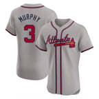 Atlanta Braves #3 Dale Murphy Player Gray Jereymy Limited Elite Home Game Stitched Jerseys