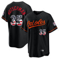 Baltimore Orioles #35 Adley Rutschman Player Black Jereymy USA 250 Fourth of July Home Game Stitched Jerseys