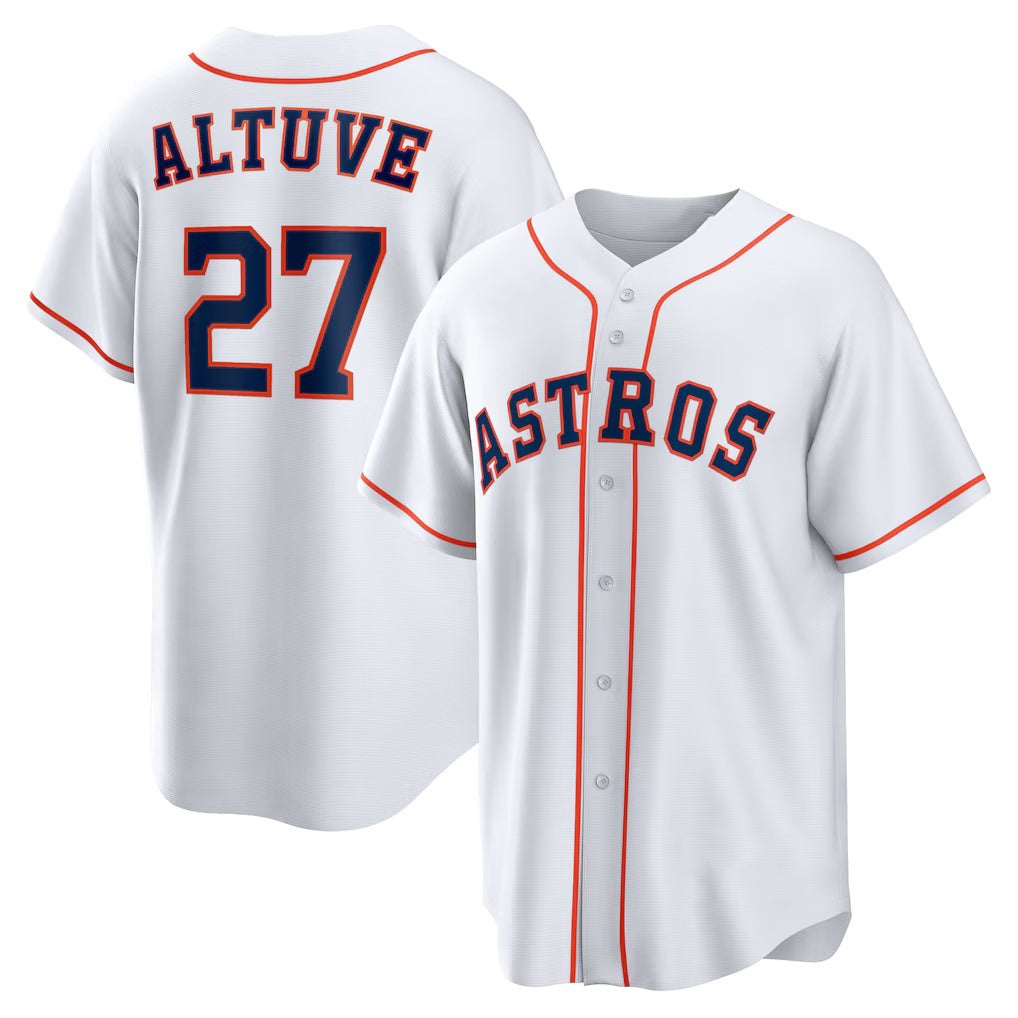 Houston Astros #27 Jose Altuve White Jereymy Home Replica Player Name Jersey
