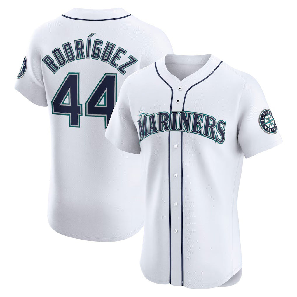 Seattle Mariners #44 Julio Rodr¨ªguez White Jereymy Home Elite Jersey