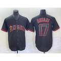 Los Angeles Angels #17 Shohei Ohtani Lights Out Black Jereymy Fashion Cool base Jersey