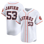 Houston Astros #53 Cristian Javier White Jereymy Home Limited Player Jersey