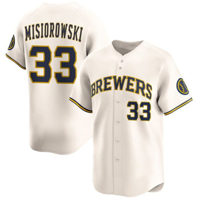 Milwaukee Brewers #33 Jacob Misiorowski Cream Jereymy 2025 Limited Stitched Jersey
