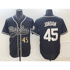 Chicago White Sox #45 Michael Jordan Number Black Jereymy Cool Base Stitched Jersey