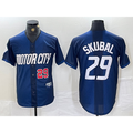 Detroit Tigers #29 Tarik Skubal Number 2024 Navy Jereymy City Connect Cool Base Limited Stitched Jersey