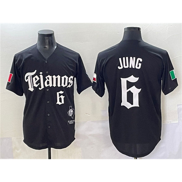 Texas Rangers #6 Josh Jung Black Jereymy Mexico 2025 Vapor Premier Limited Stitched Jersey