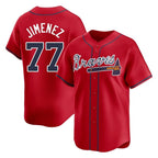 Atlanta Braves #77 Joe Jimenez Player Red Jereymy Limited Home Game Stitched Jerseys