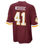 W.Football Team #41 J.D. McKissic Burgundy Jereymy Game Player Jersey