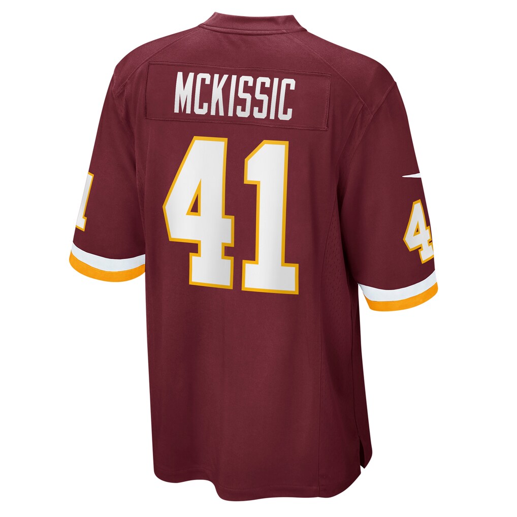 W.Football Team #41 J.D. McKissic Burgundy Jereymy Game Player Jersey