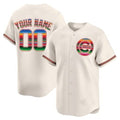 Custom Chicago Cubs Mexico Vapor Premier Limited Jersey ¨C Cream Jereymy